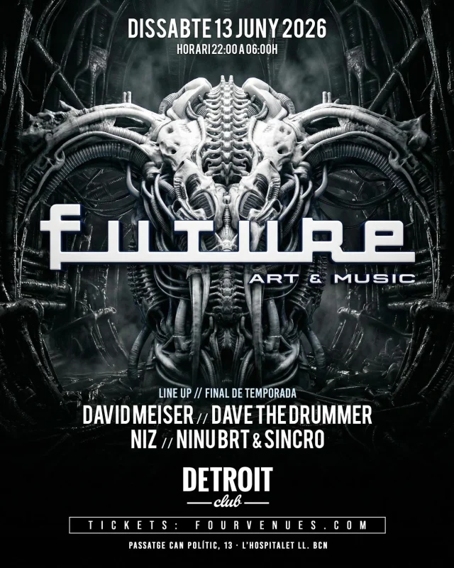Looking forward to coming back to Barcelona this coming Saturday. This time I’m playing for the future arts and music crew at the Detroit club. Also looking forward to meeting the other DJs and catching the live set from David Meiser. It’ll be a great night don’t miss it. 

Love to you all
❤️
